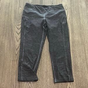 New Balance NB Dry Capri Leggings Workout Pants Pull-On Heather Gray Size M